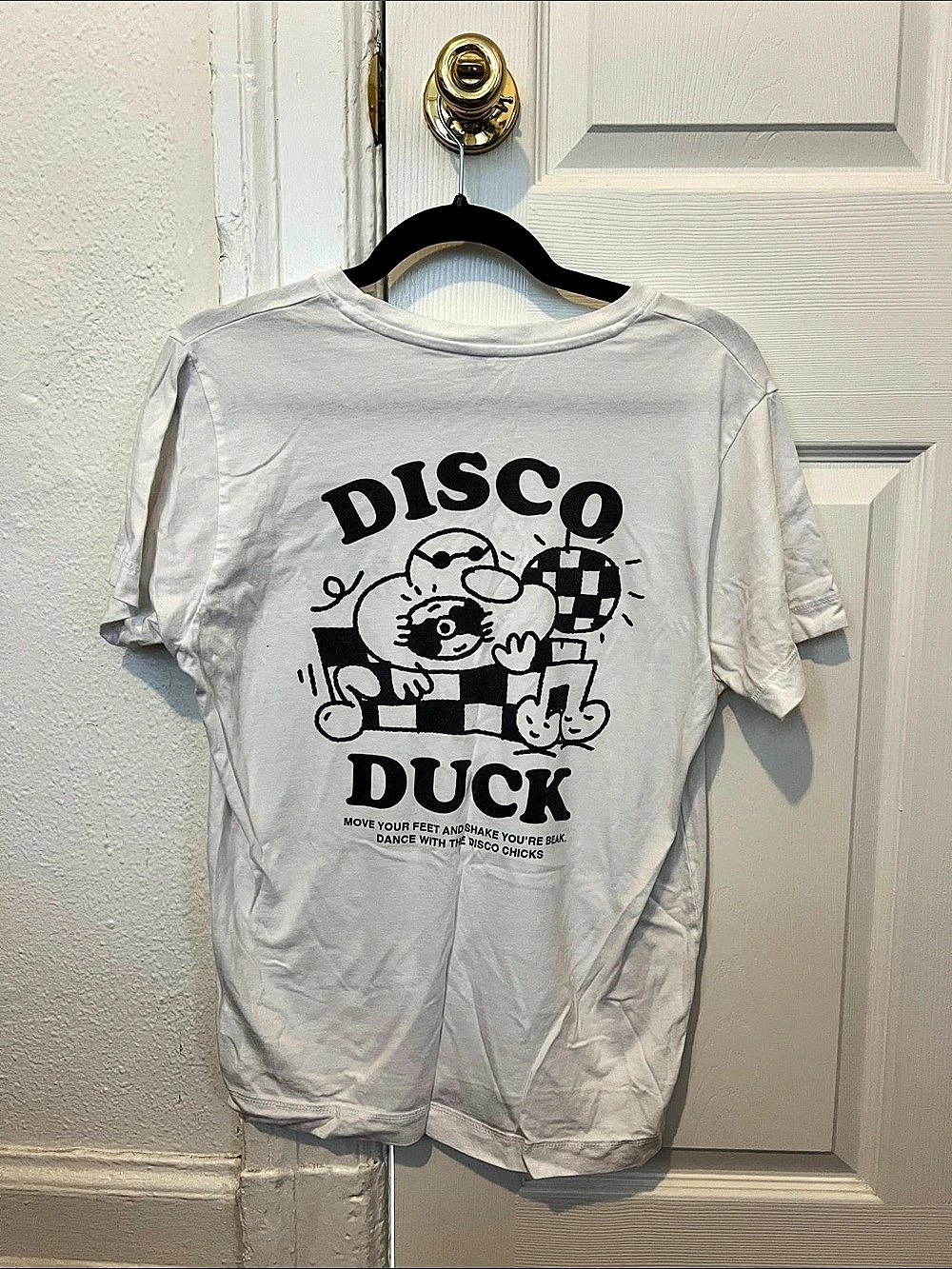 Disco Duck Graphic Tee in White